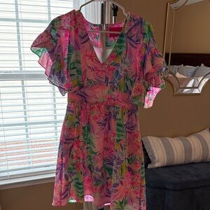 Lilly Pulitzer Pink and Green Floral Dress
